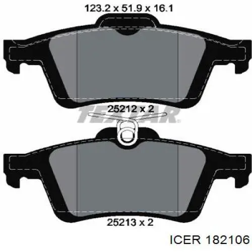 Колодки дисковые  Icer 182106 цена, от 25.31 USD