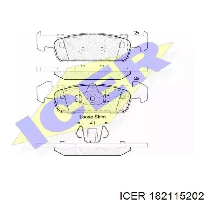 Передние тормозные колодки 182115202 Icer