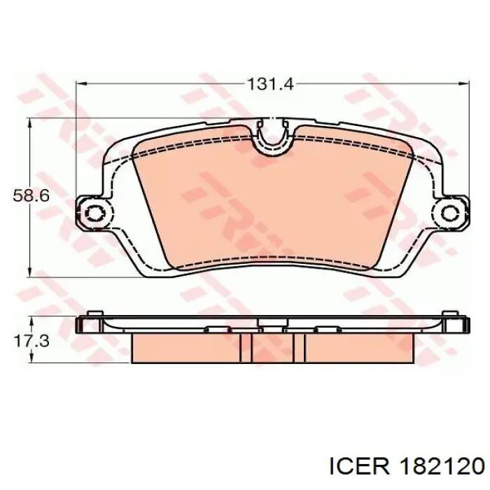 Задние тормозные колодки 182120 Icer