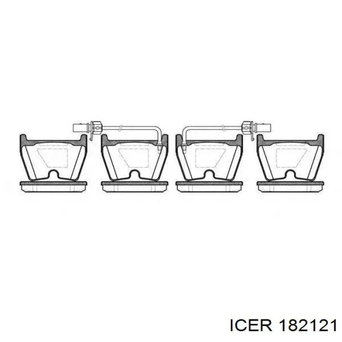 Купить 182121 Icer Колодки тормозные задние, дисковые