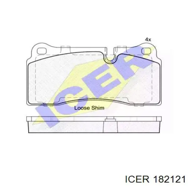 Задние тормозные колодки 182121 Icer