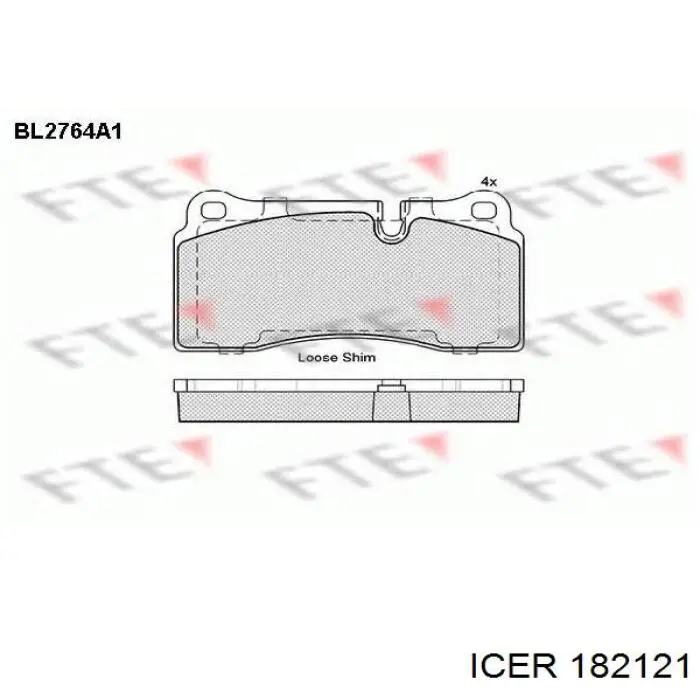 Колодки дисковые  Icer 182121 цена, от 25.18 USD