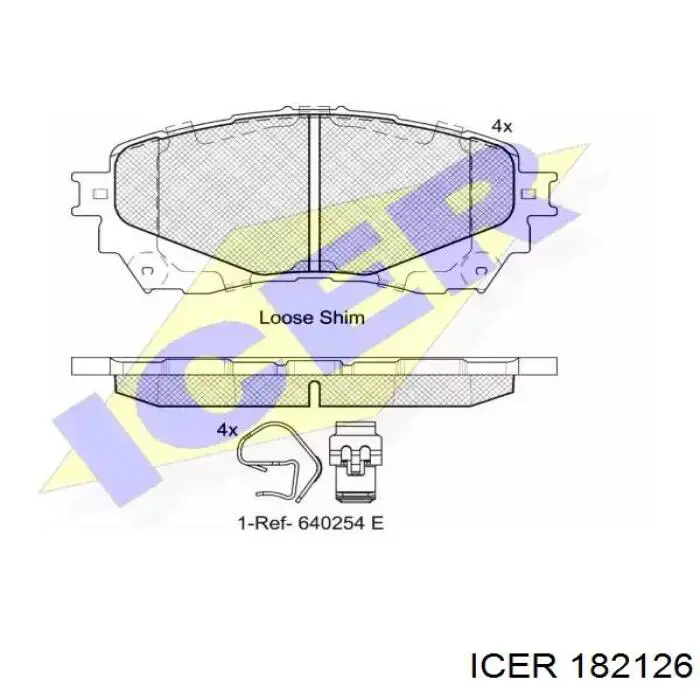 Передние тормозные колодки 182126 Icer