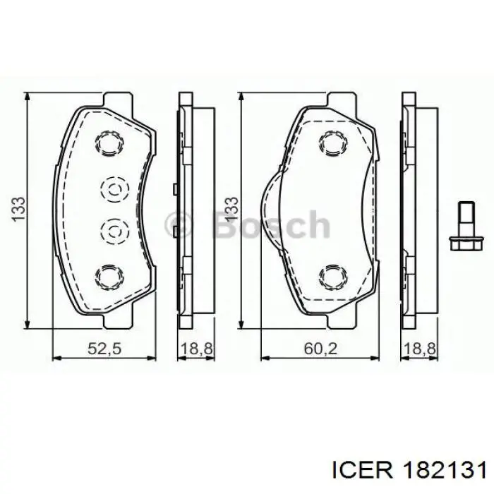 182131 Icer Колодки передние