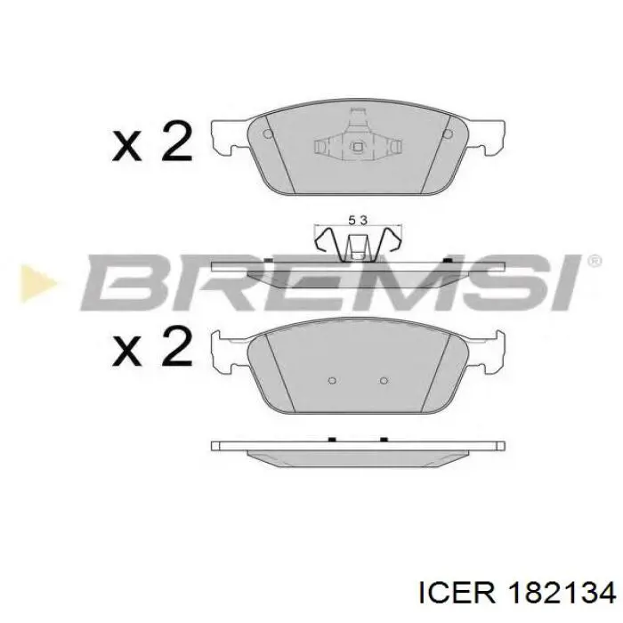 182134 Icer Колодки передние