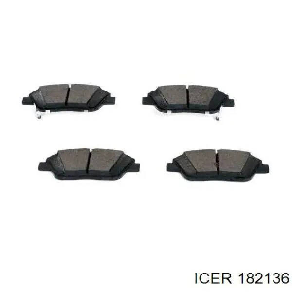 Передние тормозные колодки 182136 Icer