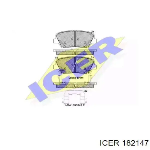 Тормозные колодки Icer 182147