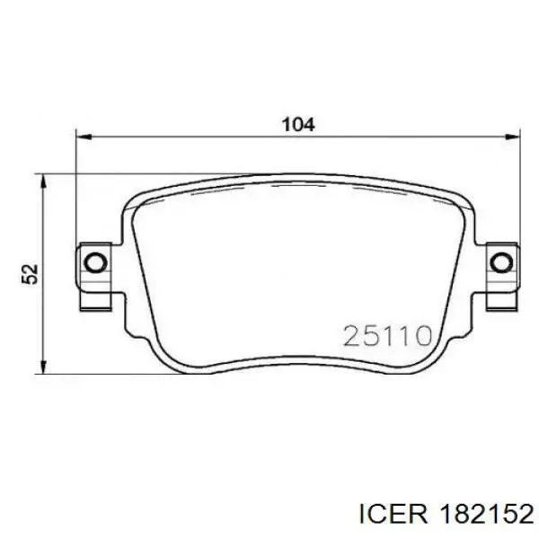 Купить 182152 Icer Колодки тормозные задние, дисковые