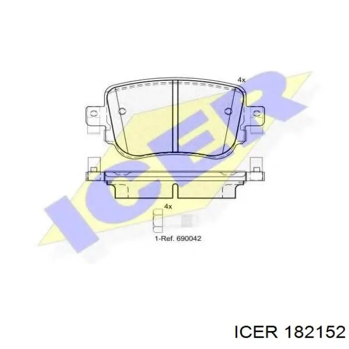 Pastillas de freno traseras 182152 Icer