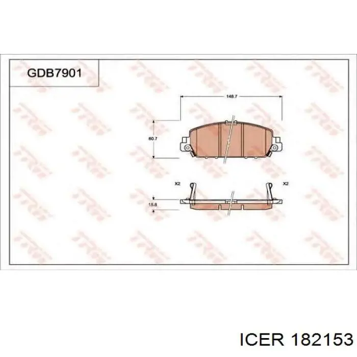 Купить 182153 Icer Колодки тормозные