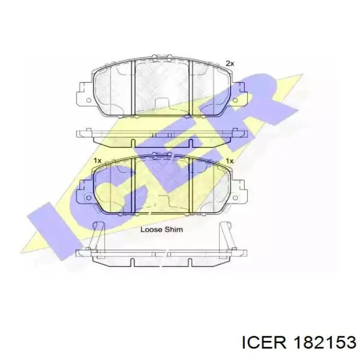 Передние тормозные колодки 182153 Icer