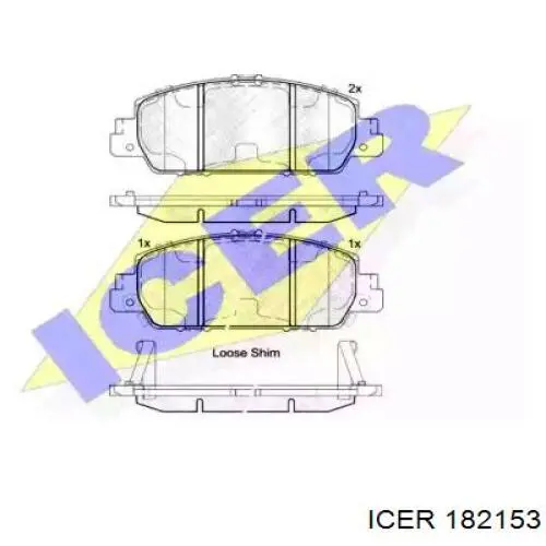 Передние тормозные колодки 182153 Icer