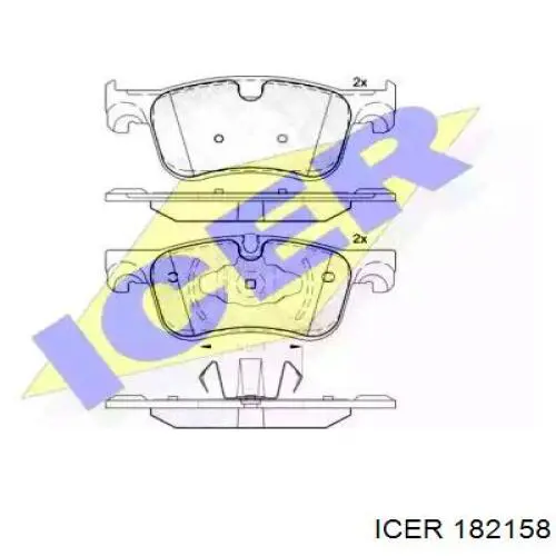 Передние тормозные колодки 182158 Icer