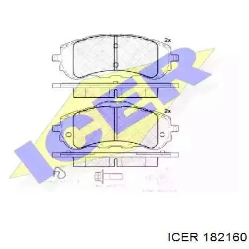 Передние тормозные колодки 182160 Icer