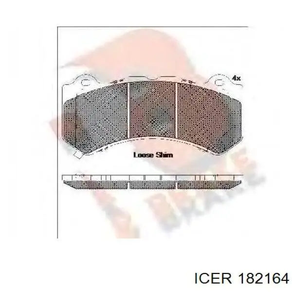 Pastillas de freno delanteras 182164 Icer