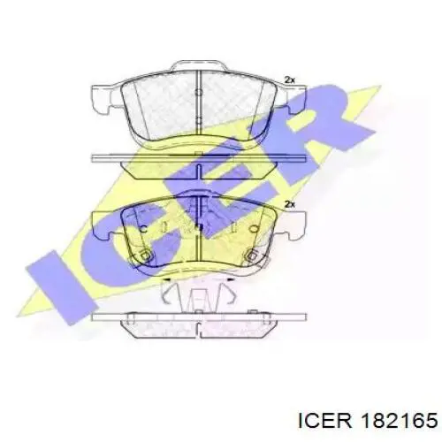 Передние тормозные колодки 182165 Icer