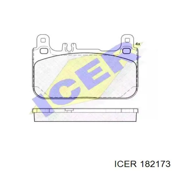 Задние тормозные колодки 182173 Icer