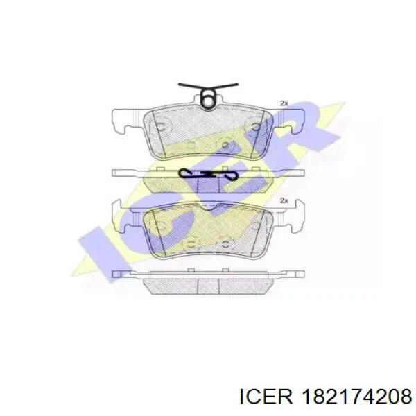 Задние тормозные колодки 182174208 Icer