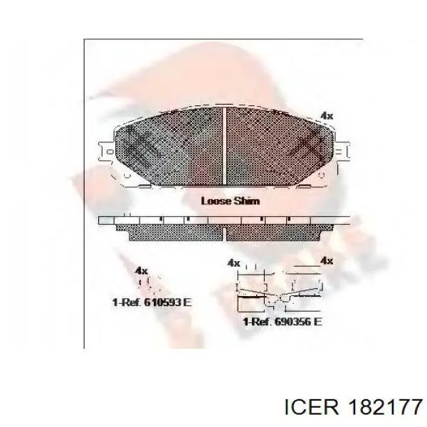 Тормозные колодки Icer 182177