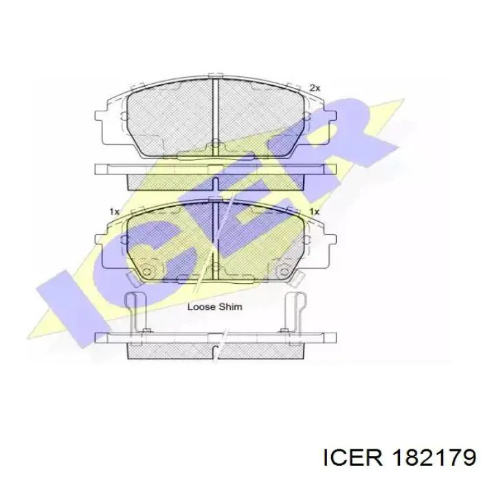 Передние тормозные колодки 182179 Icer