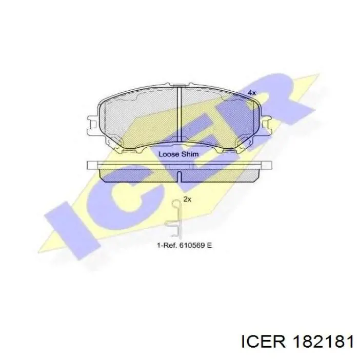 182181 Icer Колодки передние