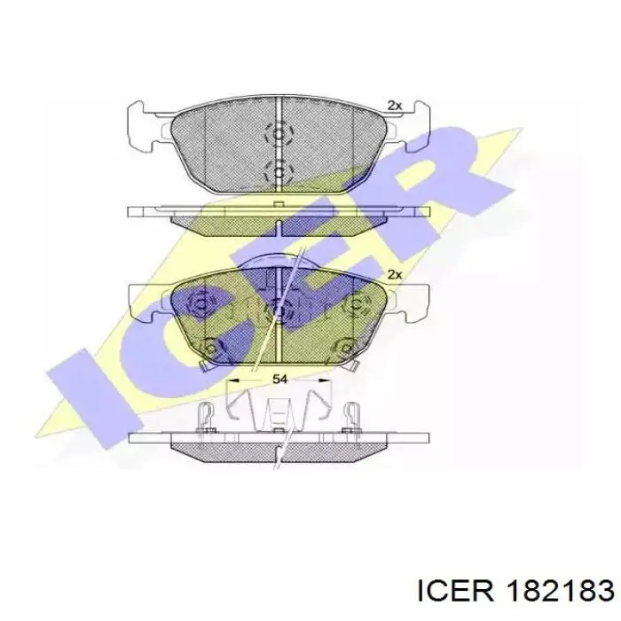 Передние тормозные колодки 182183 Icer