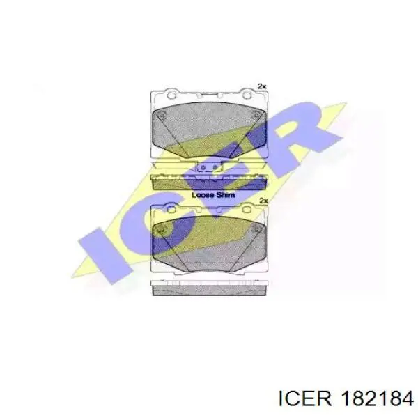 Передние тормозные колодки 182184 Icer