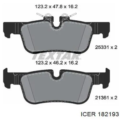 Колодки дисковые  Icer 182193 цена, от 25.68 USD