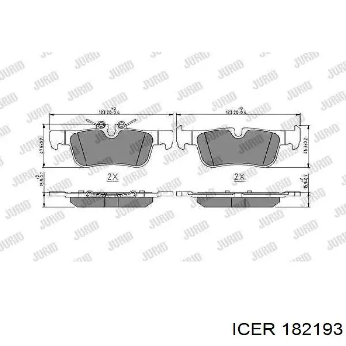 Купить 182193 Icer Колодки тормозные задние, дисковые