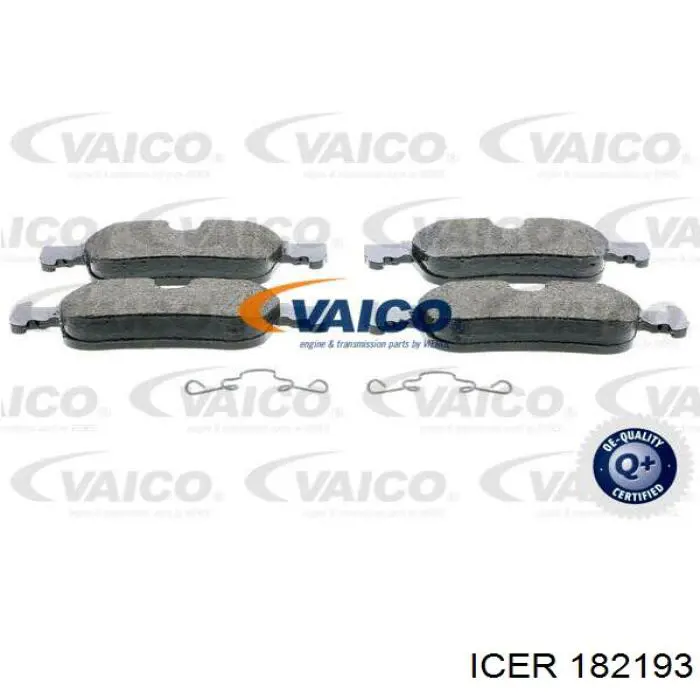 Задние тормозные колодки 182193 Icer