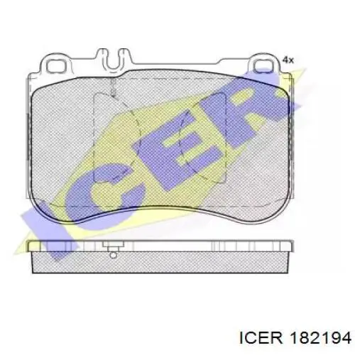 Передние тормозные колодки 182194 Icer