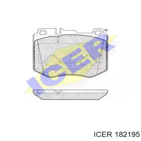 Передние тормозные колодки 182195 Icer