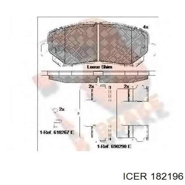 Колодки Icer 182196 цена, от 36.44 USD
