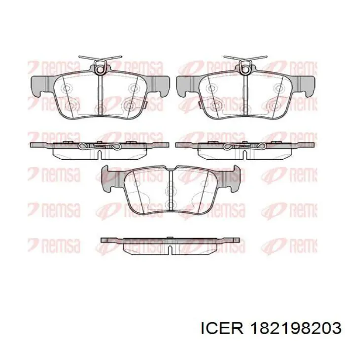 Задние тормозные колодки 182198203 Icer