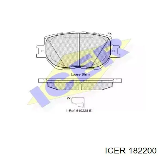 Передние тормозные колодки 182200 Icer