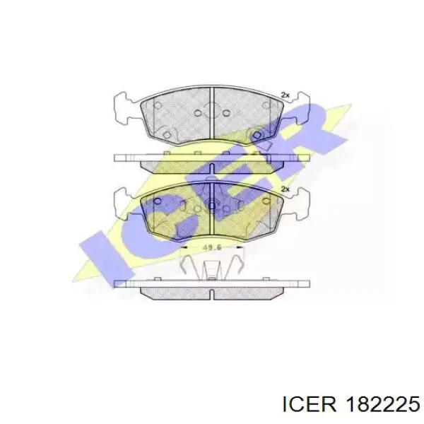 Передние тормозные колодки 182225 Icer