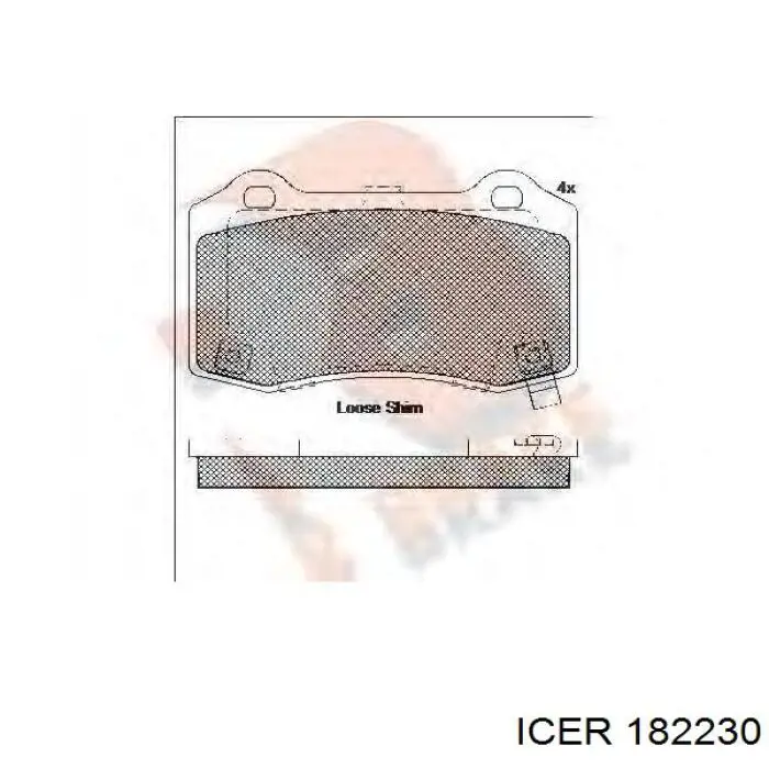 Купить 182230 Icer Колодки тормозные задние, дисковые