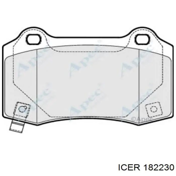 Задние тормозные колодки 182230 Icer