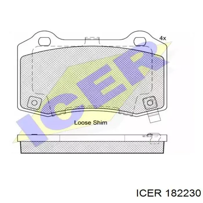 Задние тормозные колодки 182230 Icer