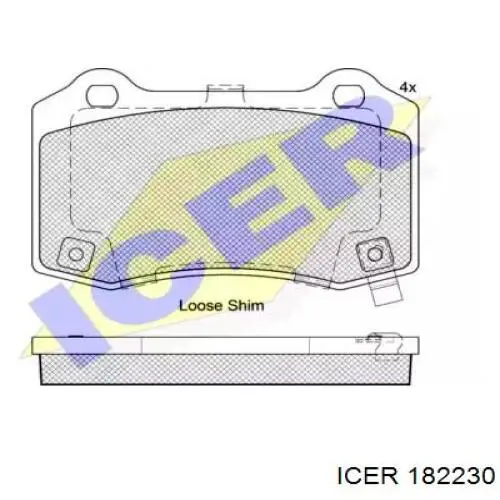 Pastillas de freno traseras 182230 Icer