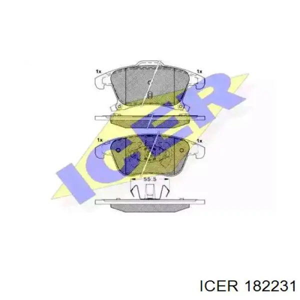 182231 Icer Колодки передние