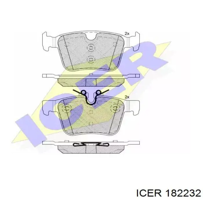 Задние тормозные колодки 182232 Icer