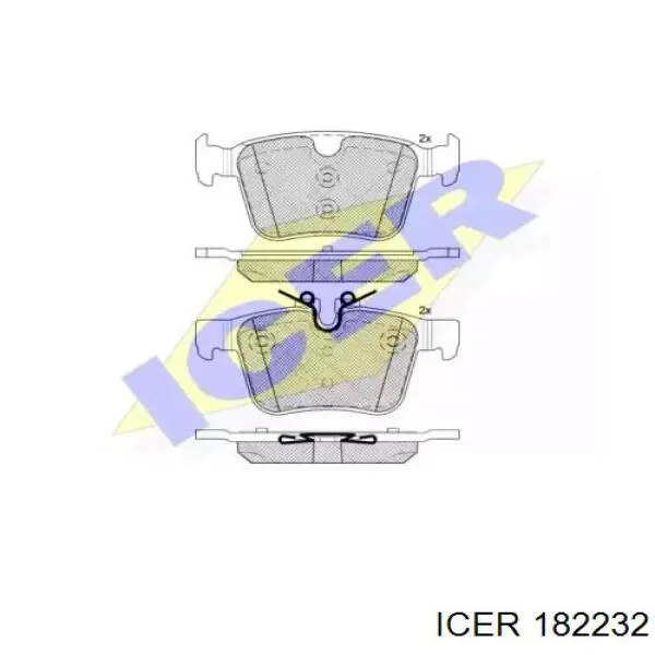 Задние тормозные колодки 182232 Icer