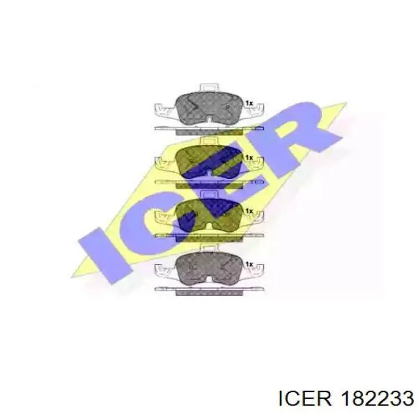 Передние тормозные колодки 182233 Icer