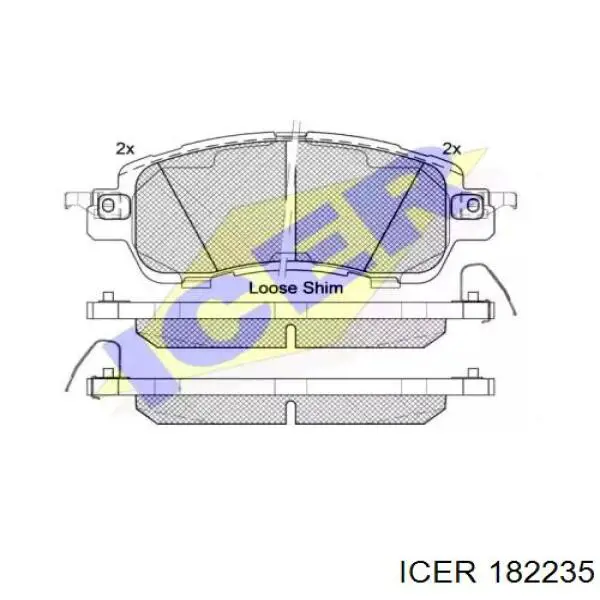 Передние тормозные колодки 182235 Icer