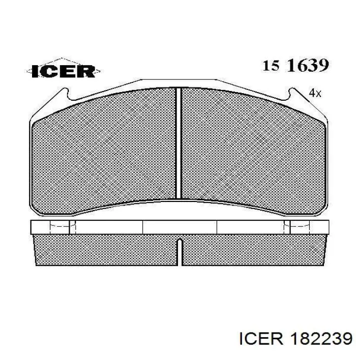 Передние тормозные колодки 182239 Icer