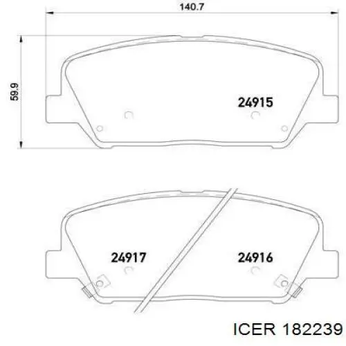 Колодки Icer 182239 цена, от 48.43 USD
