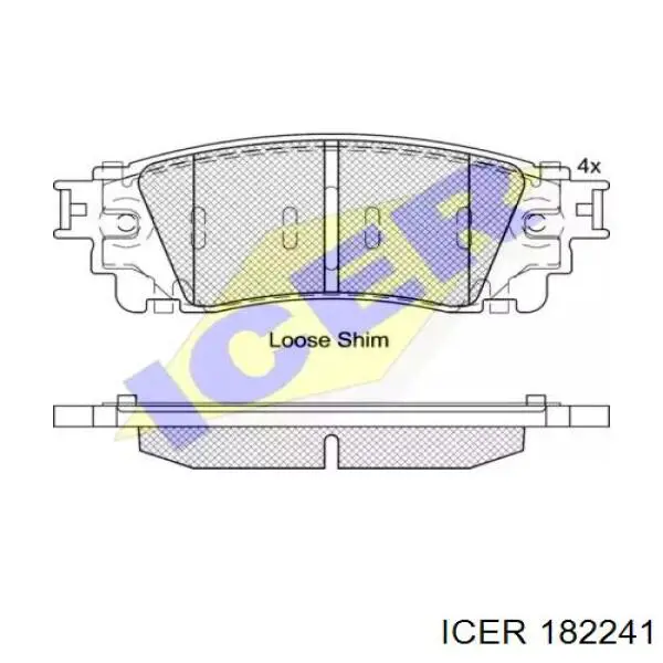 Задние тормозные колодки 182241 Icer