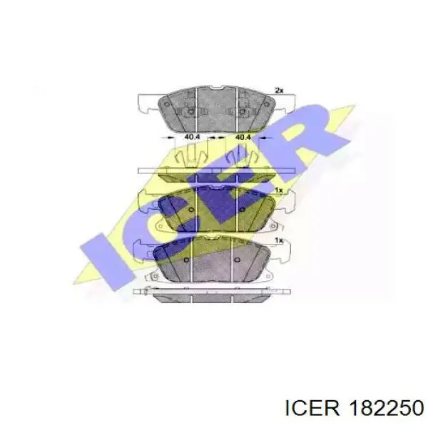 Передние тормозные колодки 182250 Icer