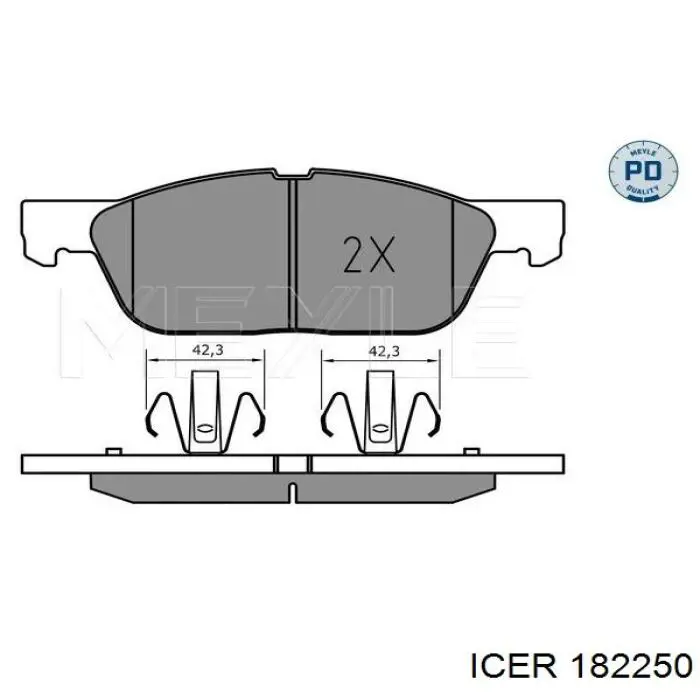 182250 Icer Колодки передние